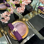 Amethyst Agate-Pattern Salad Plates — Set of 4