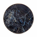 Black Marble-Pattern Salad Plates — Set of 4