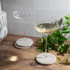 Rounded Optic Coupe Glasses — Set of 4