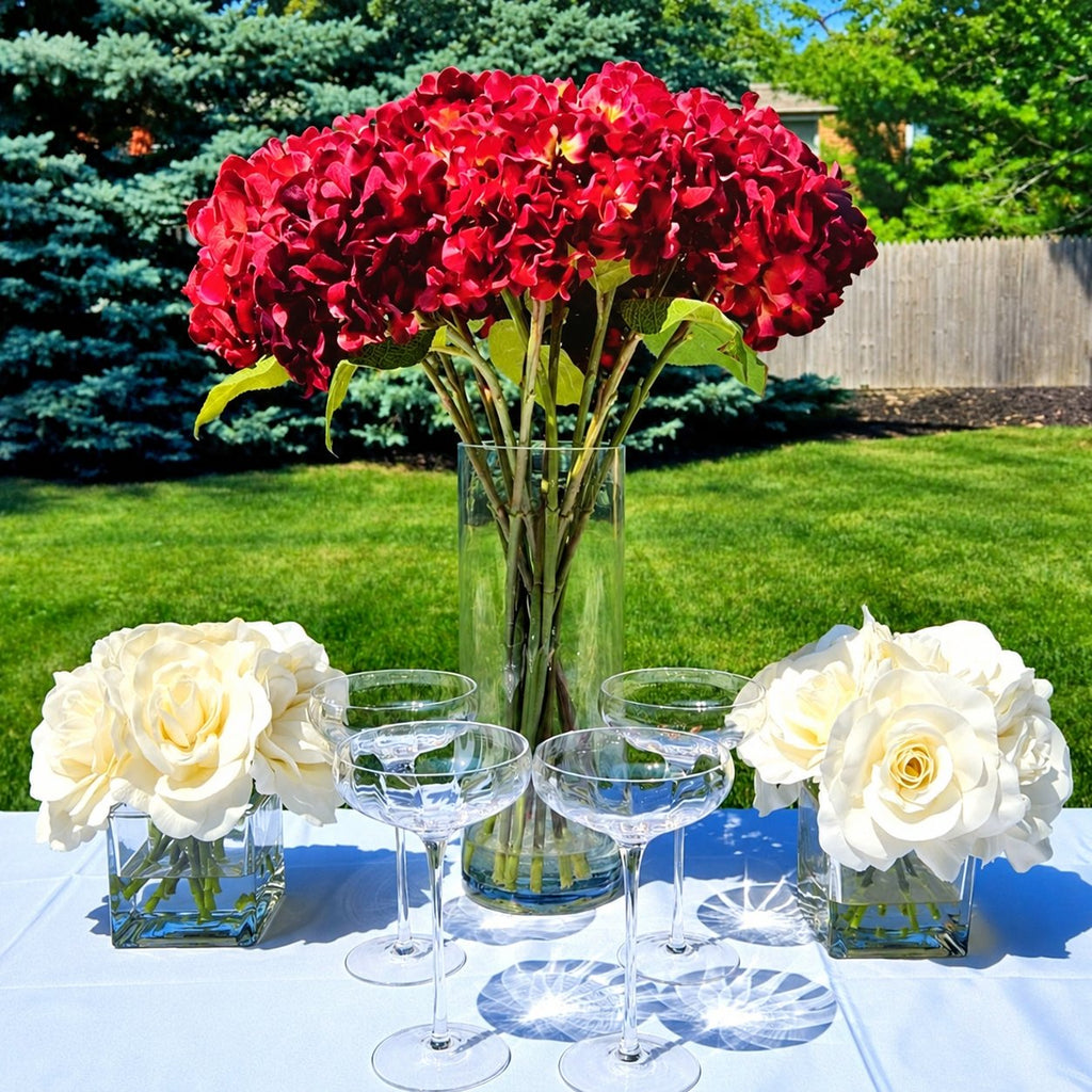 Rounded Optic Coupe Glasses — Set of 4