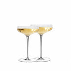 Rounded Optic Coupe Glasses — Set of 4