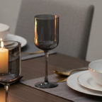 Smoky Stemmed Wine Glasses — Set of 4