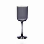 Smoky Stemmed Wine Glasses — Set of 4