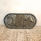 Avant Graphic Lacquered Oval Tray