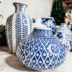 Samira Blue & White Decorative Vases