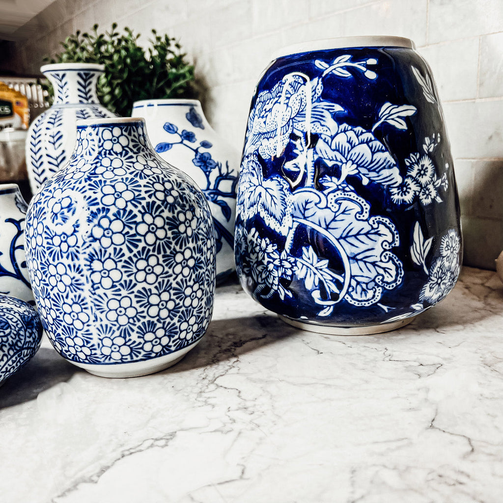 Samira Blue & White Decorative Vases