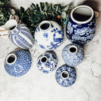 Samira Blue & White Decorative Vases