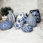 Samira Blue & White Decorative Vases