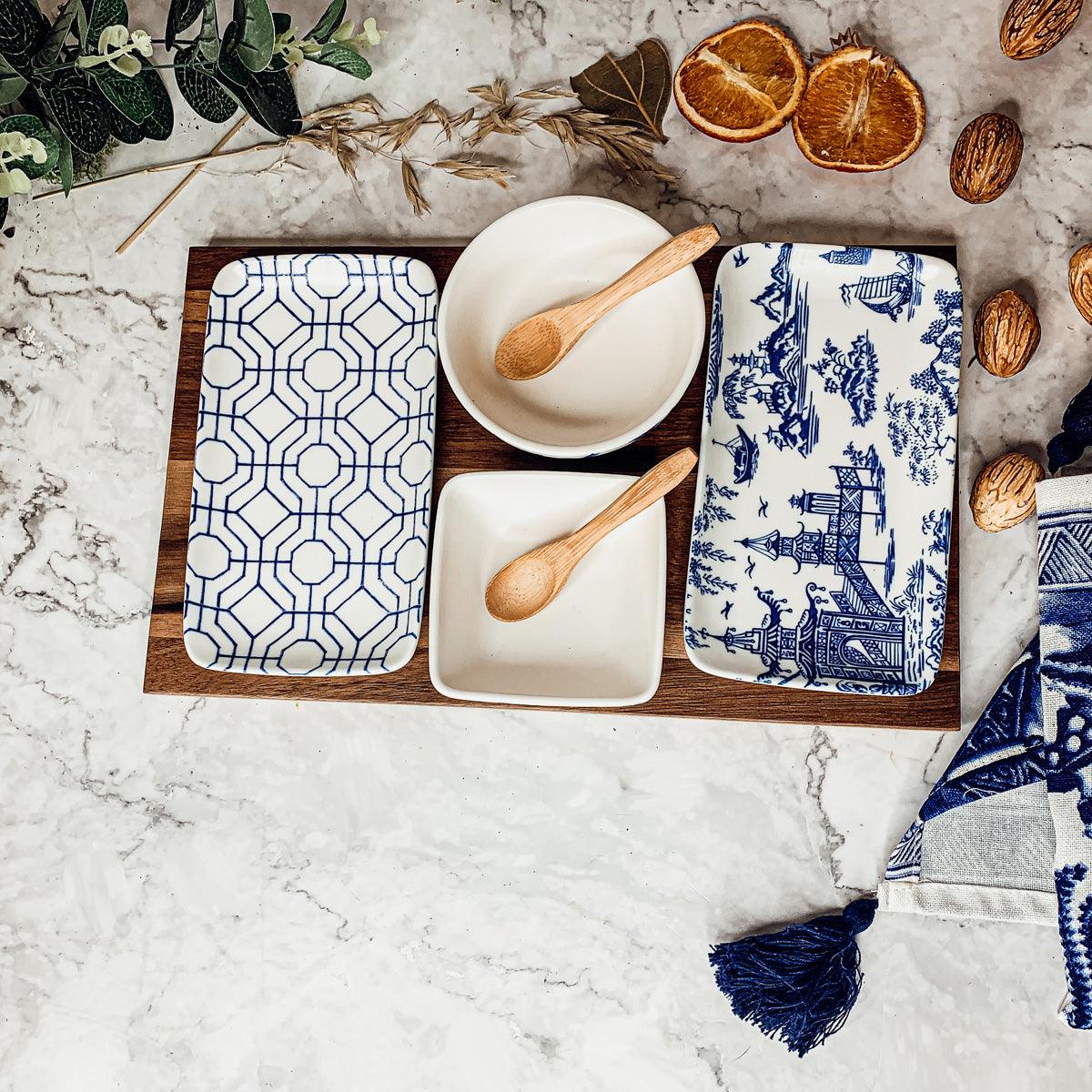 Chinoiserie Tapas Serving Set — 7 Pieces