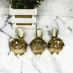 Three Wise Birds Gold Resin Figurines
