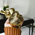Three Wise Birds Gold Resin Figurines