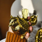 Three Wise Birds Gold Resin Figurines