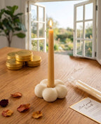 Floral Bubble Taper Candle Holder