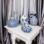 Samira Blue & White Decorative Vases