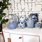 Samira Blue & White Decorative Vases