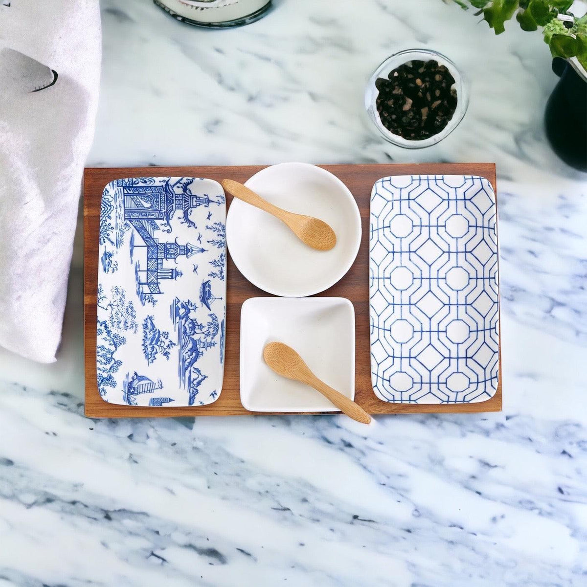 Chinoiserie Tapas Serving Set — 7 Pieces