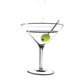 Martini Glass Acrylic Christmas Ornament
