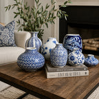 Samira Blue & White Decorative Vases