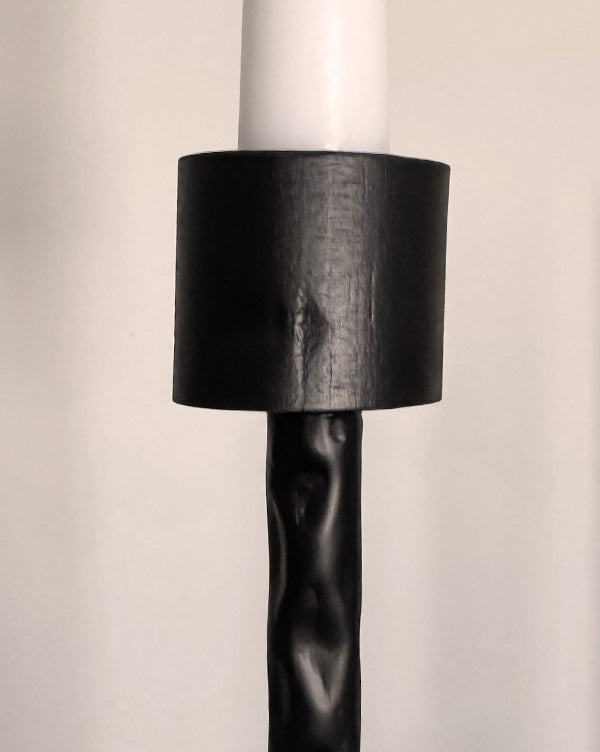 50-Inch Black Iron Floor Candelabra