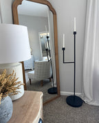 50-Inch Black Iron Floor Candelabra