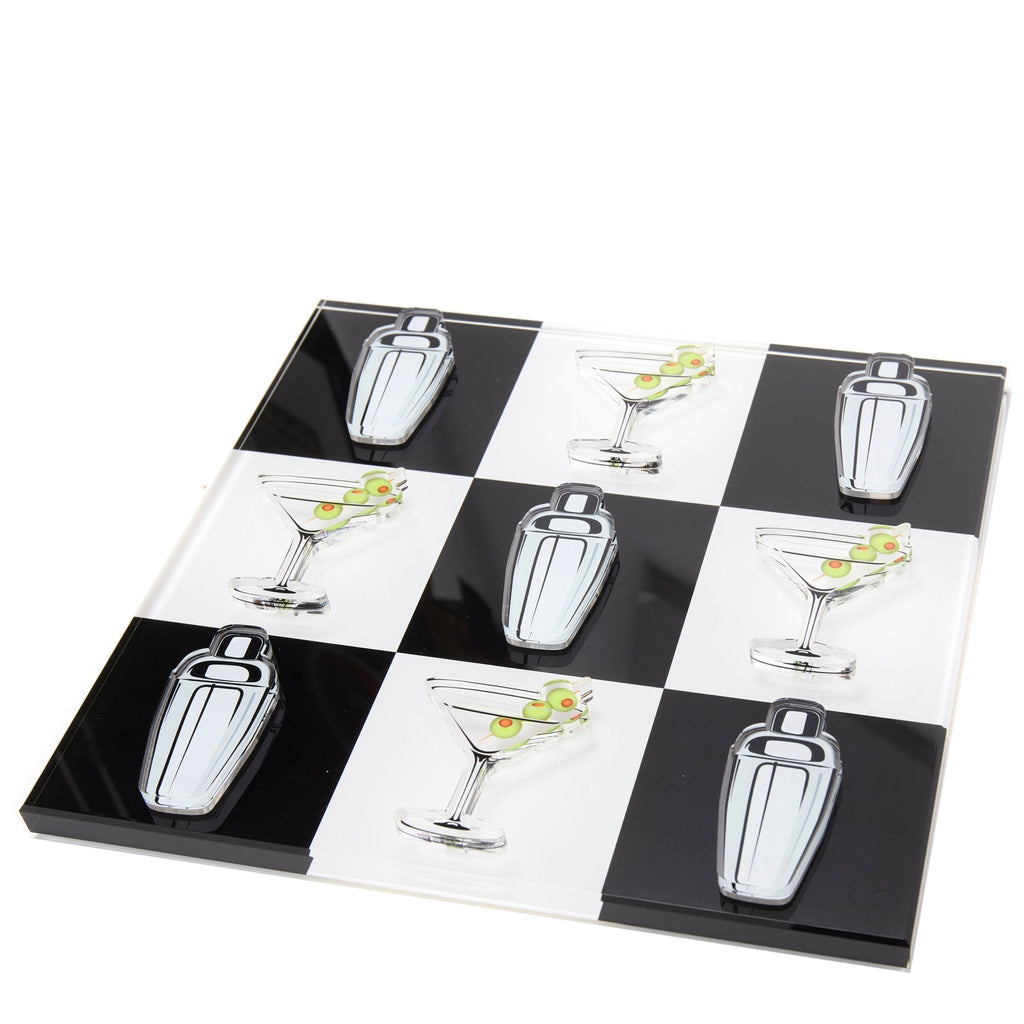 Martini & Shaker Acrylic Tic-Tac-Toe Set