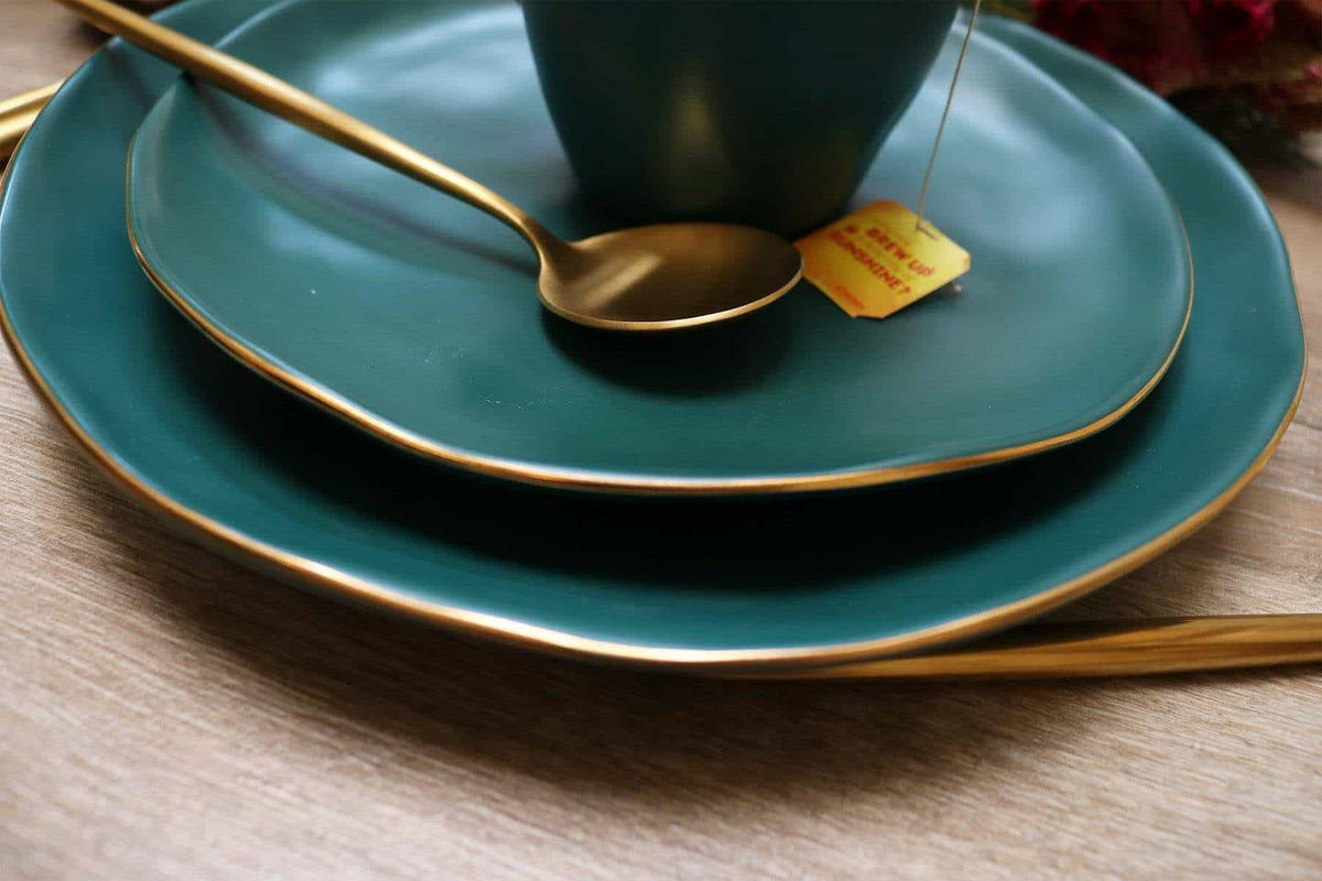 Pine Green Soup Bowls — Set of 4