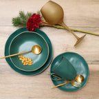 Pine Green Soup Bowls — Set of 4