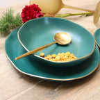 Pine Green Soup Bowls — Set of 4