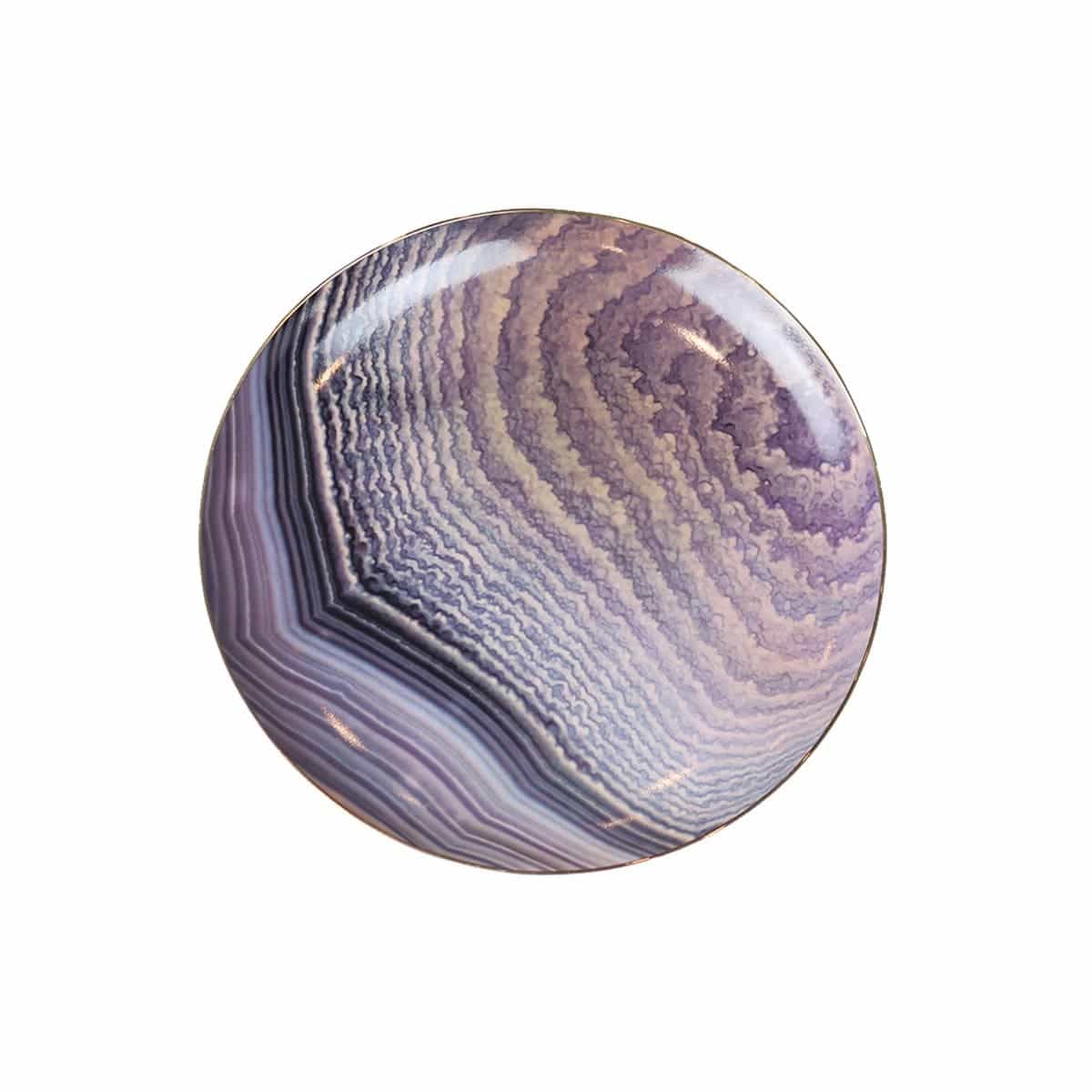 Amethyst Agate-Pattern Salad Plates — Set of 4