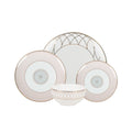 Pink & Gold Dinnerware Set — 16 Pieces