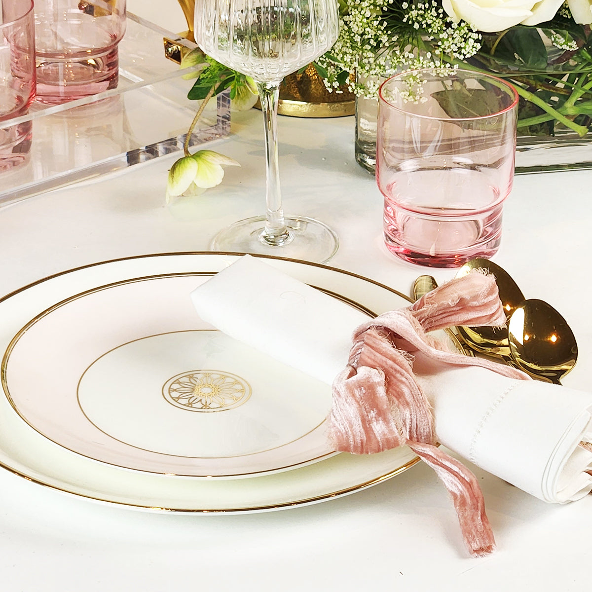 Pink Rocks Glasses — Set of 4