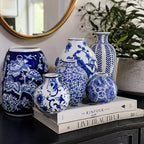 Samira Blue & White Decorative Vases