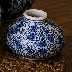 Samira Blue & White Decorative Vases