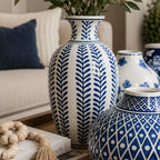 Samira Blue & White Decorative Vases